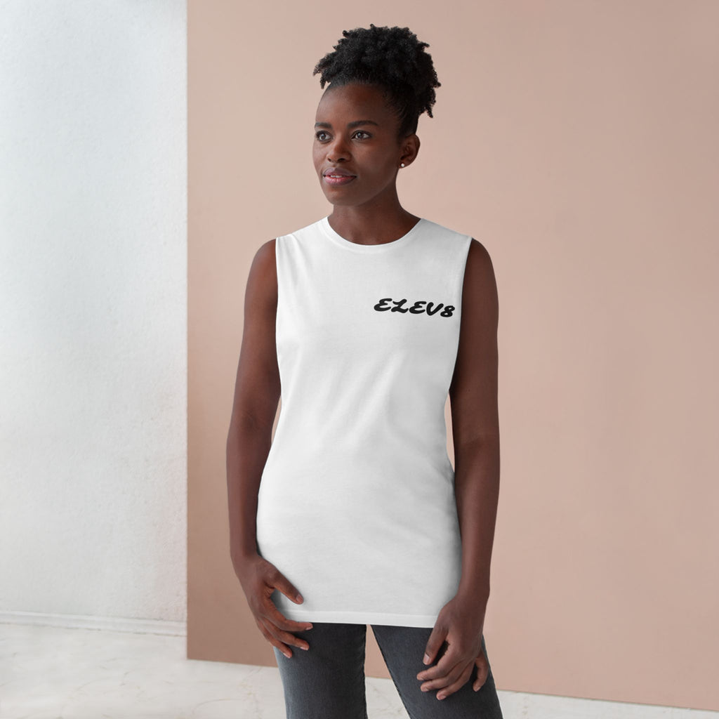 Elev8 Plain Tank Top. (White)