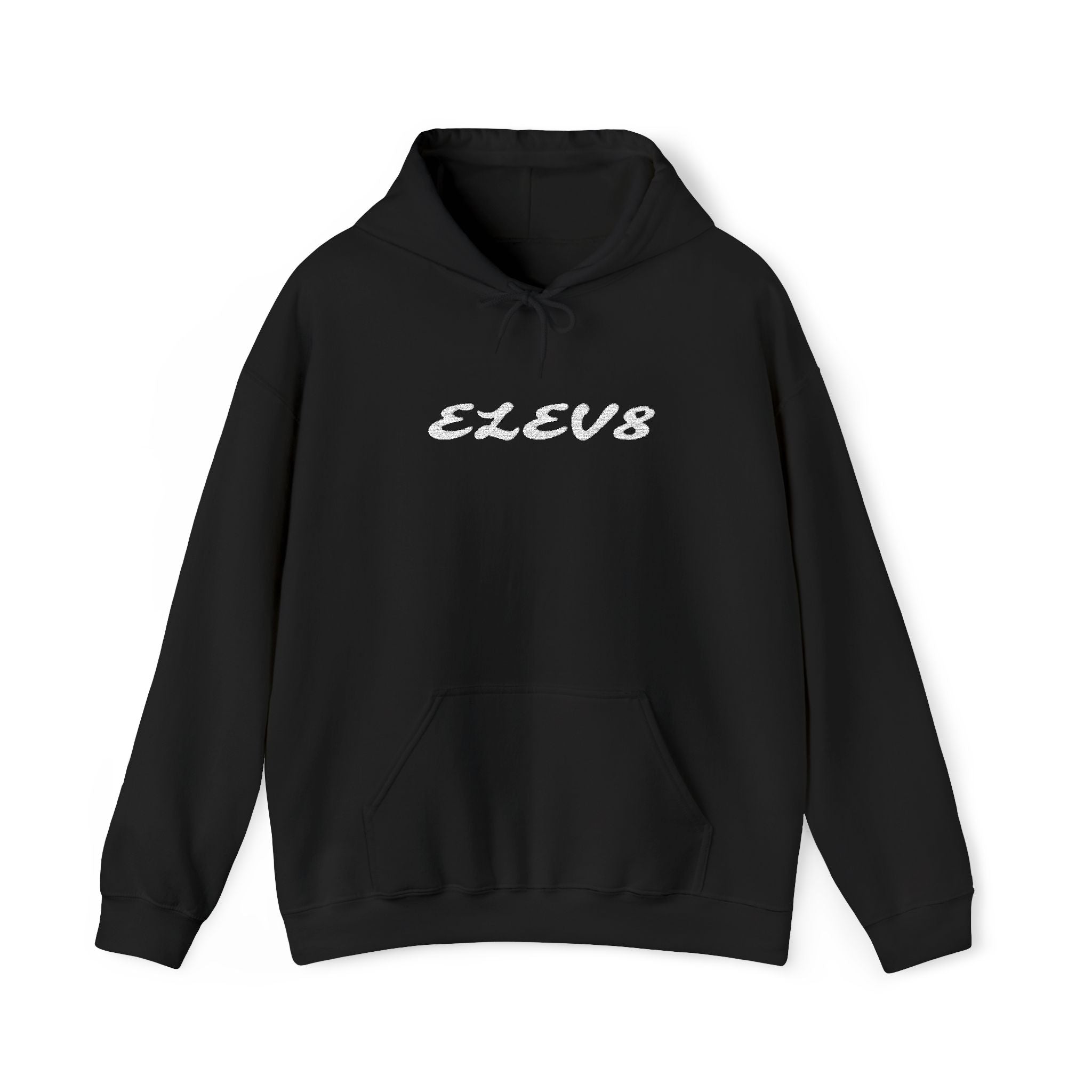 Elev8 Plain Hoodie. (White/Black)