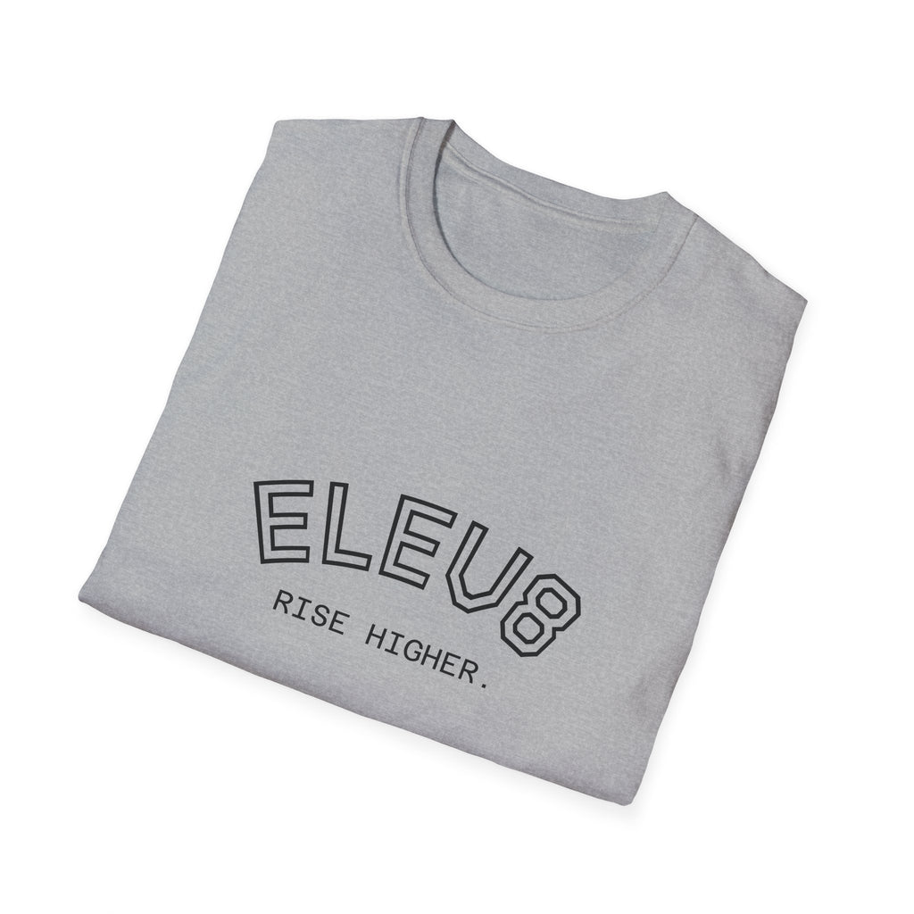 Elev8 Rise Higher Tee. (White/Sport Grey)