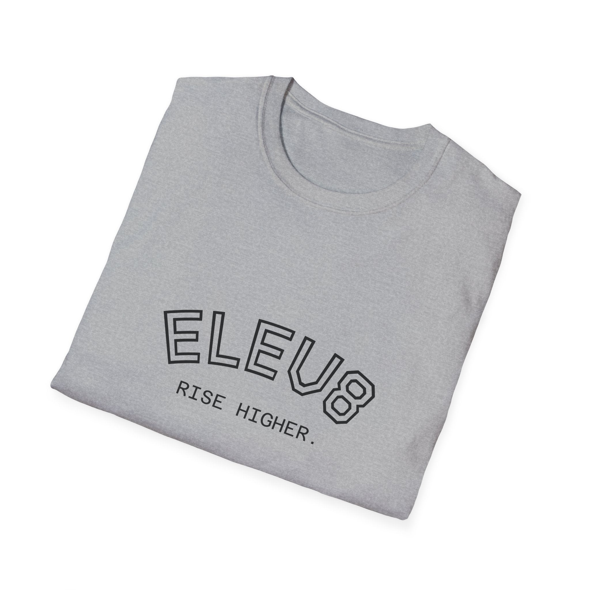 Elev8 Rise Higher Tee. (White/Sport Grey)