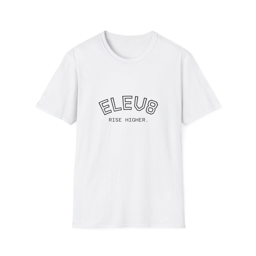 Elev8 Rise Higher Tee. (White/Sport Grey)