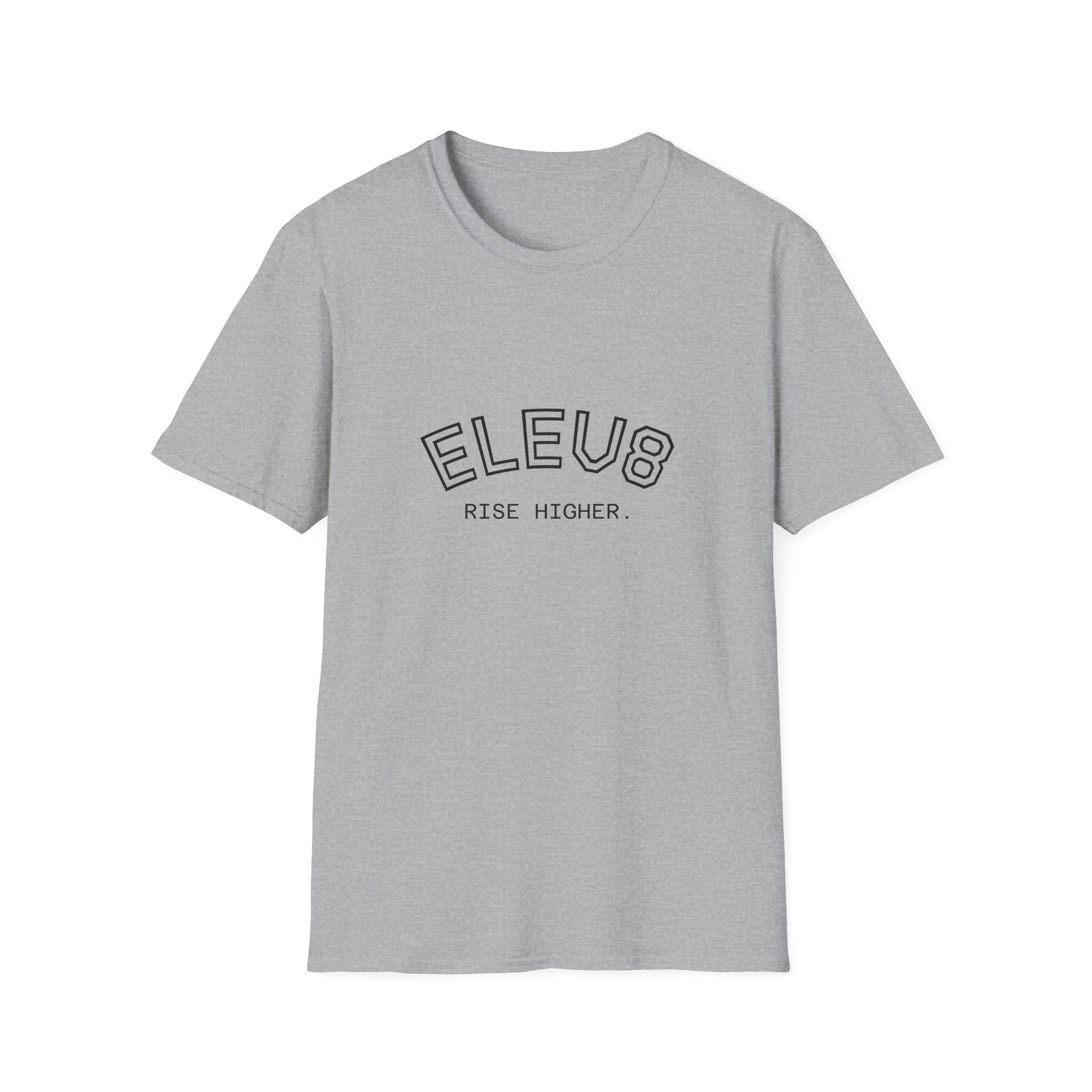 Elev8 Rise Higher Tee. (White/Sport Grey)