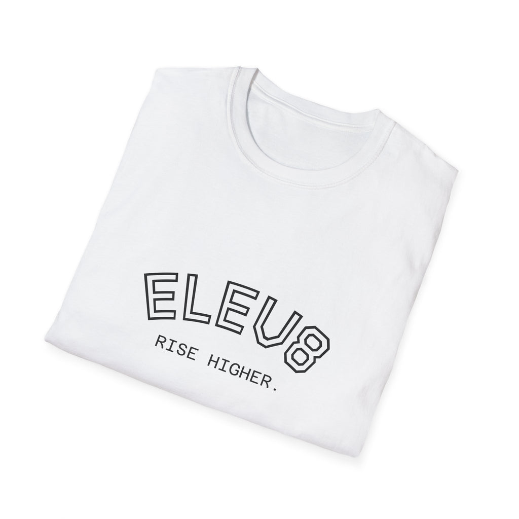 Elev8 Rise Higher Tee. (White/Sport Grey)