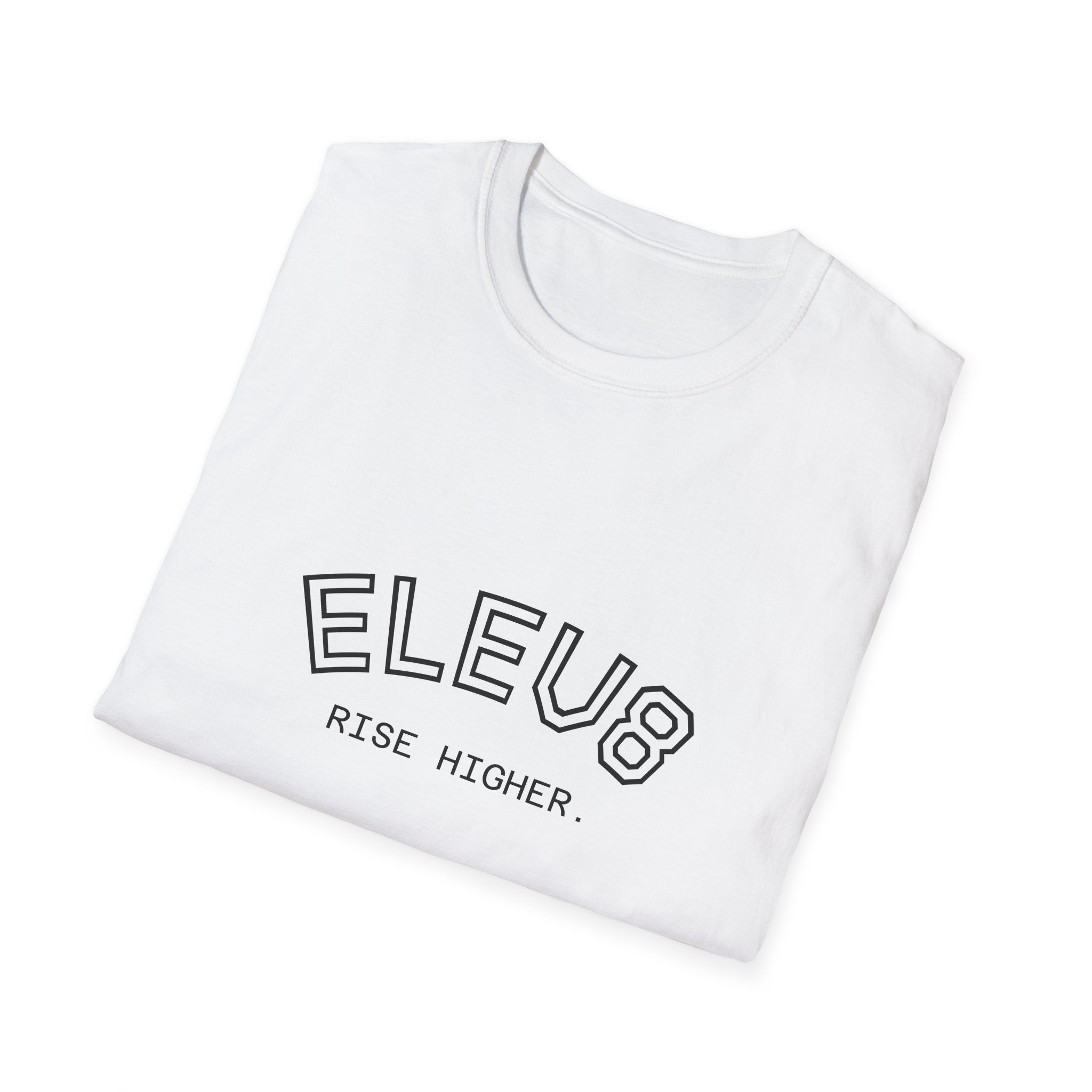 Elev8 Rise Higher Tee. (White/Sport Grey)
