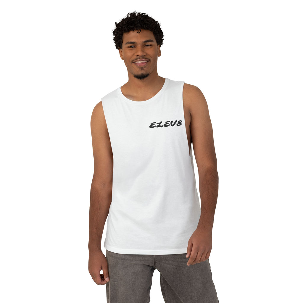 Elev8 Plain Tank Top. (White)