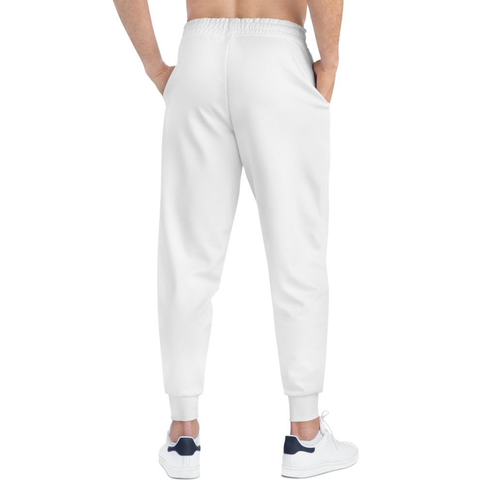 Elev8 Large Logo joggers. (White)
