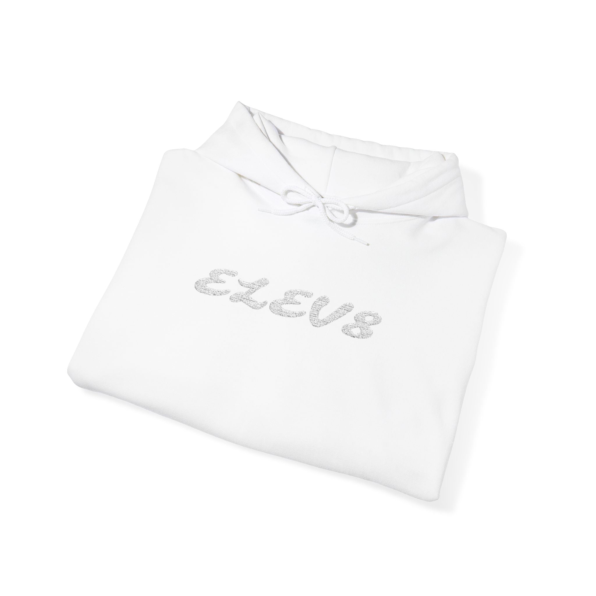 Elev8 Plain Hoodie. (White/Black)