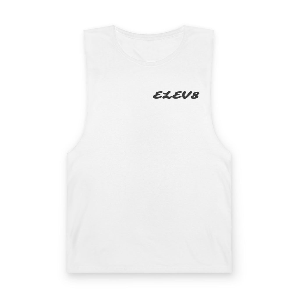 Elev8 Plain Tank Top. (White)