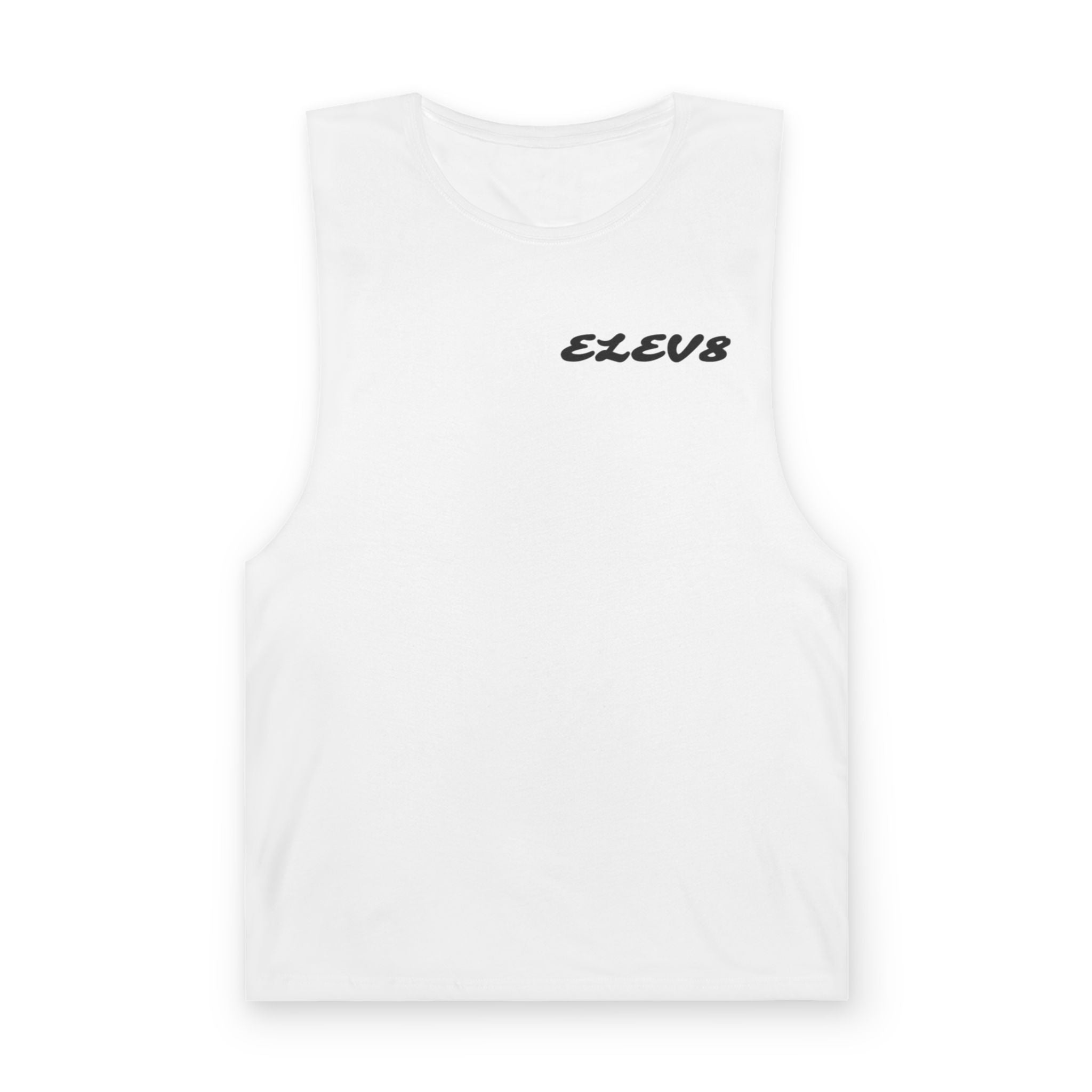 Elev8 Plain Tank Top. (White)