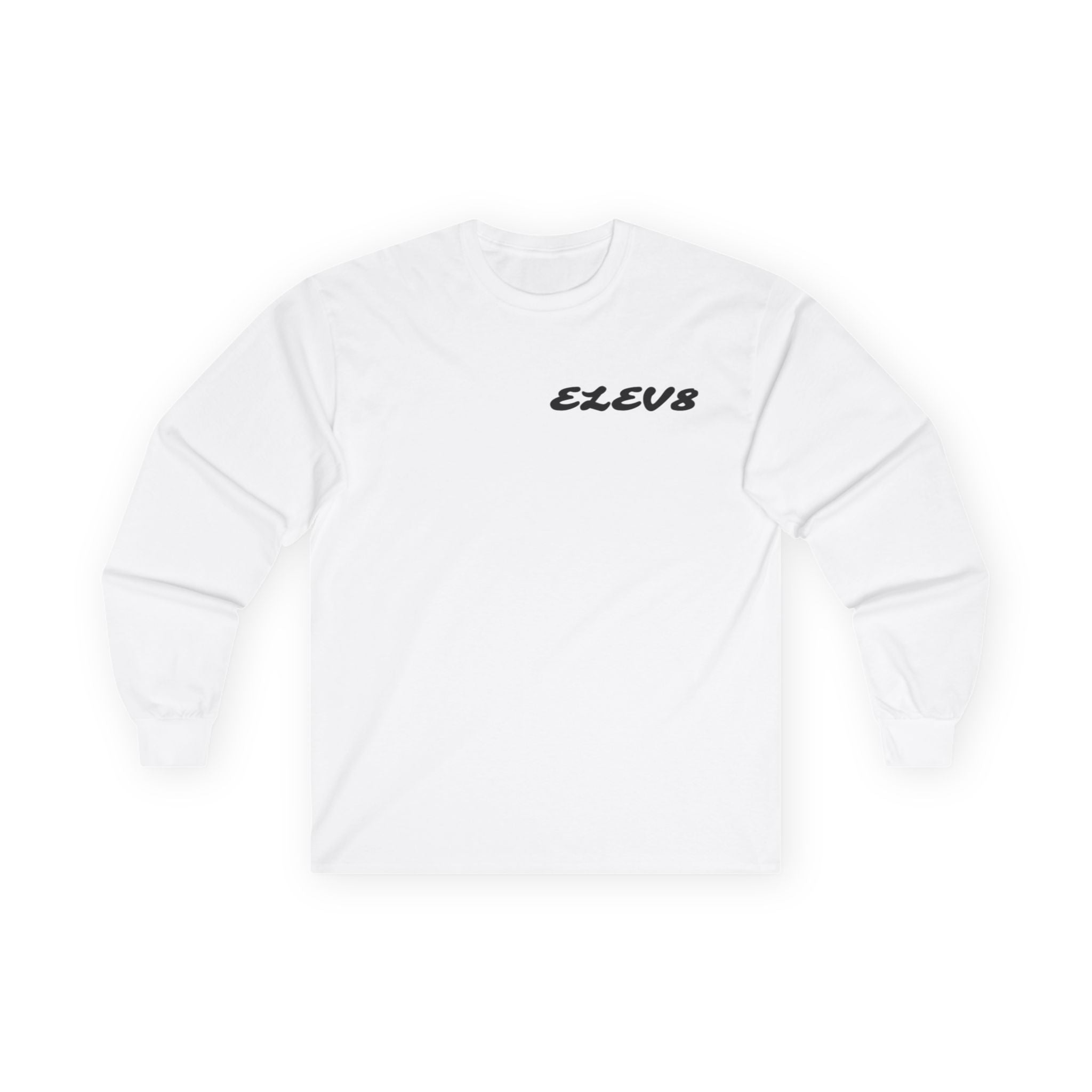 Elev8 Plain Long Sleeved Shirt. (White)